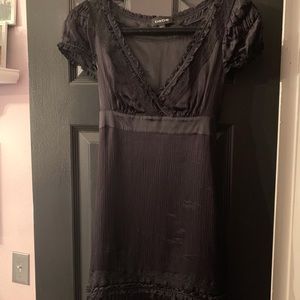 Bebe black cuffed sleeve dress.